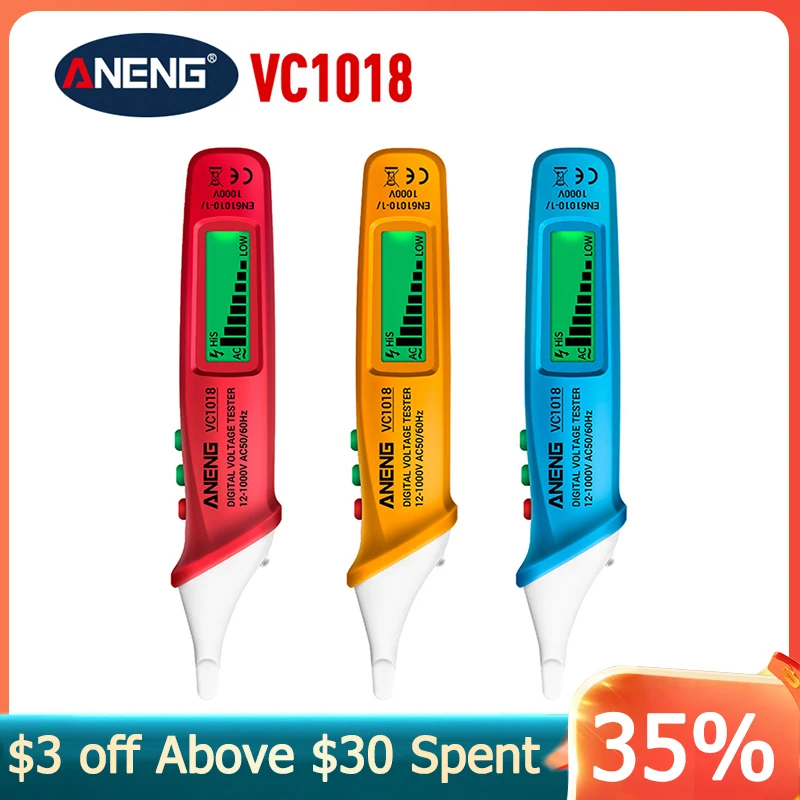 

Цифровой смарт-вольтметр ANENG Vc1018, 1000 в