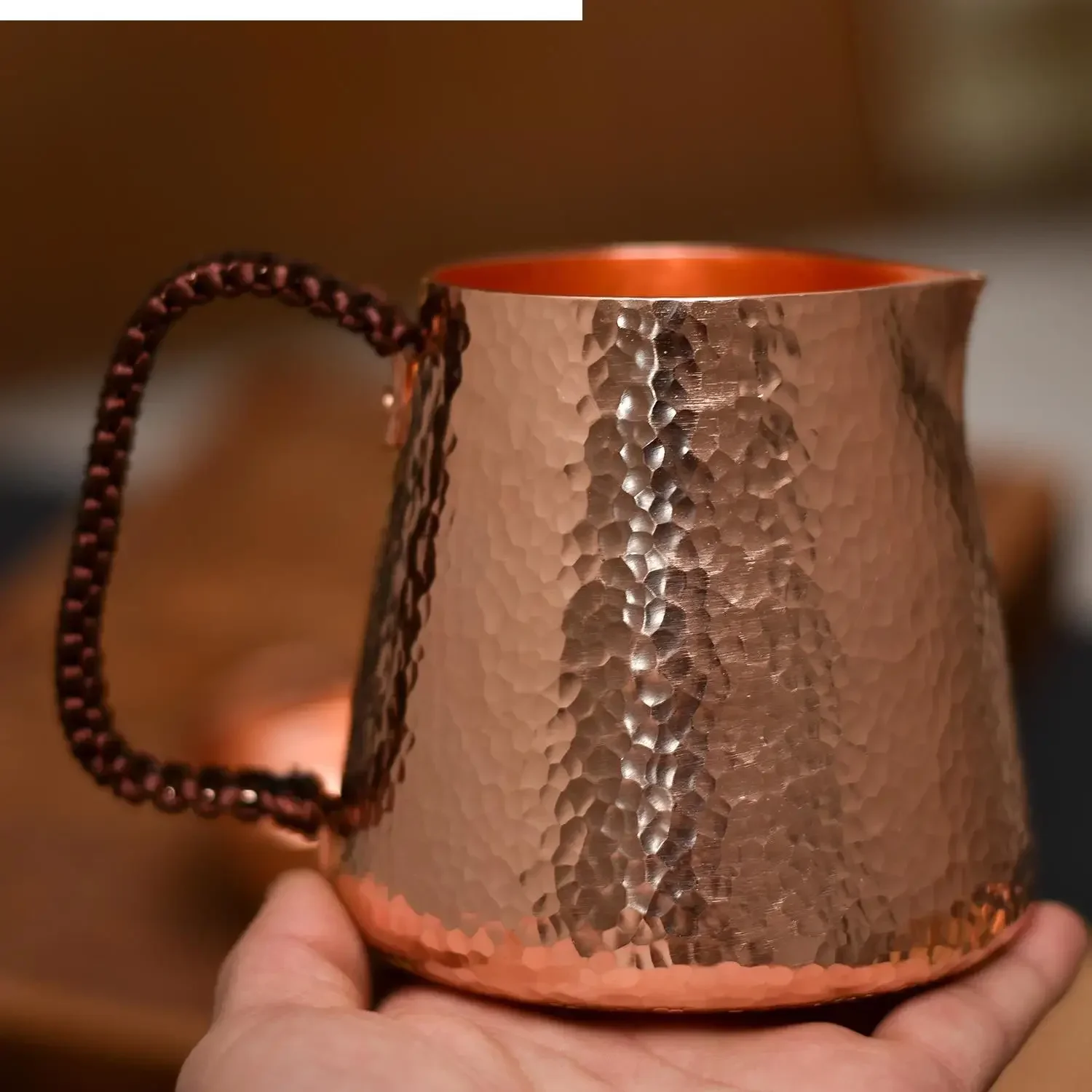 Чашка для чая из чистой меди утолщенный чайный сервиз ручной работы морской