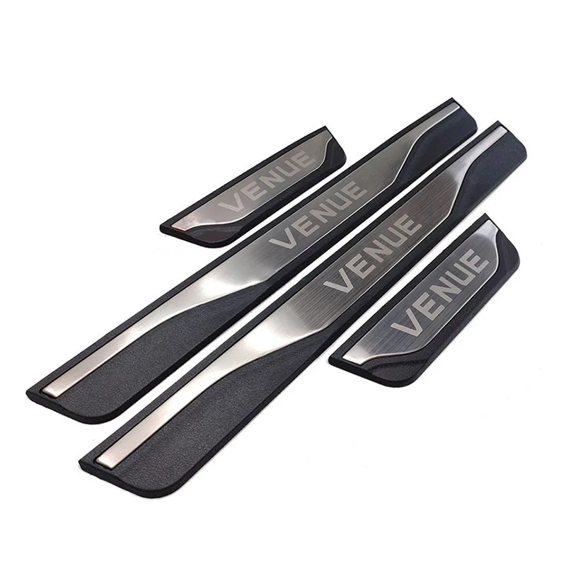

Stainless Steel Car Door Sill Protector Scuff Plate Welcome pedal For Hyundai Venue 2020 2021 Car Accessorise