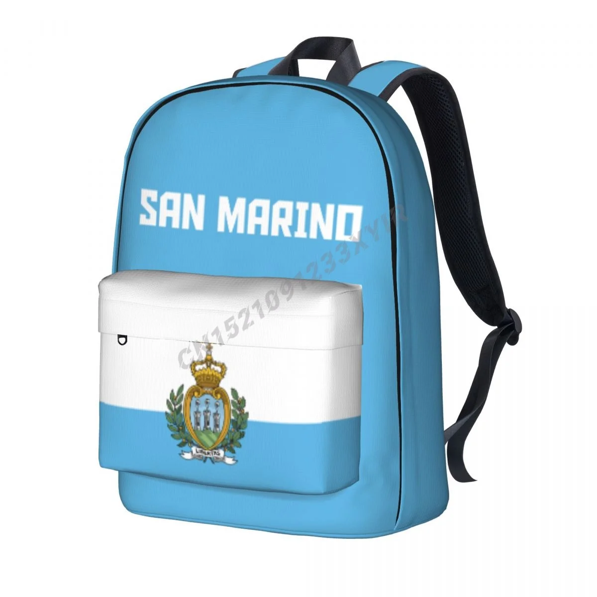 

Unisex Backpack San Marino Flag Stitch Schoolbag Messenger Bag Case Laptop Travel Bag Mochila Gift