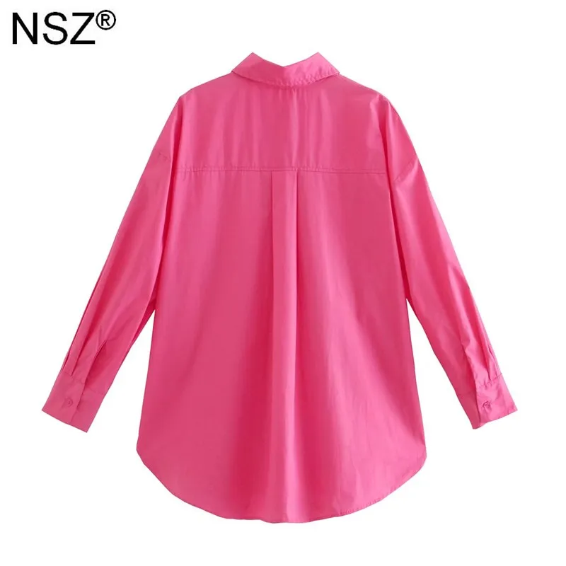 Женская хлопковая блузка с длинным рукавом отложным воротником |