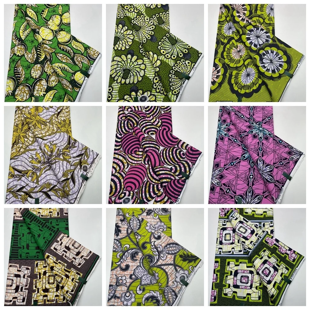 

Африканская ткань восковая печать хлопок 100% Анкара ткань Африканская натуральная восковая печать ткань для шитья платья 2022 модный дизайн распродажа сейчас