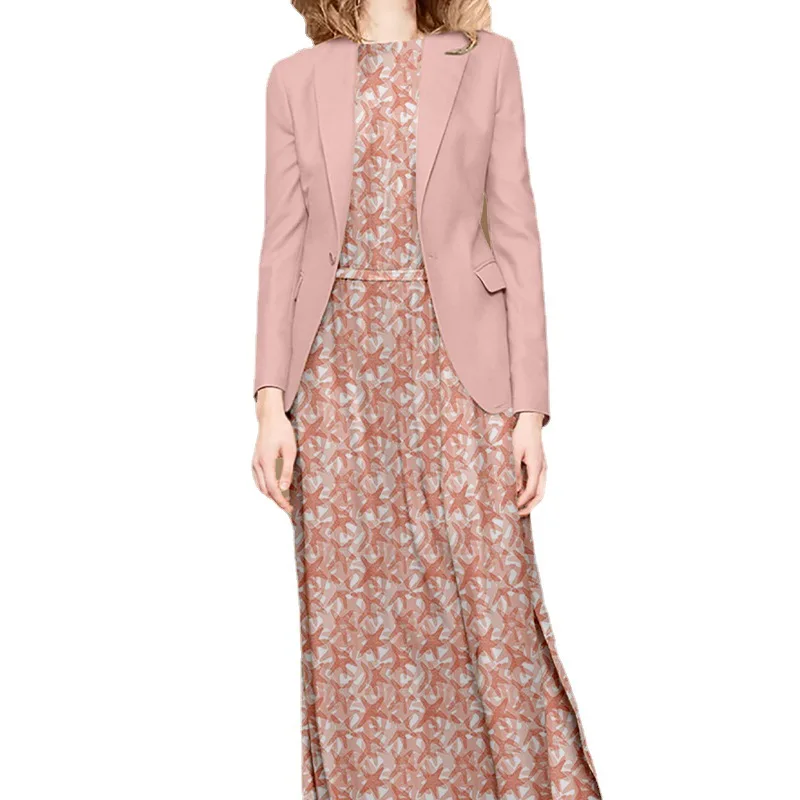 

Dress Suit 2022 Spring Women's New Suit Floral Dress Two Pieces Sets senior feel suit Lady Fashion Sets