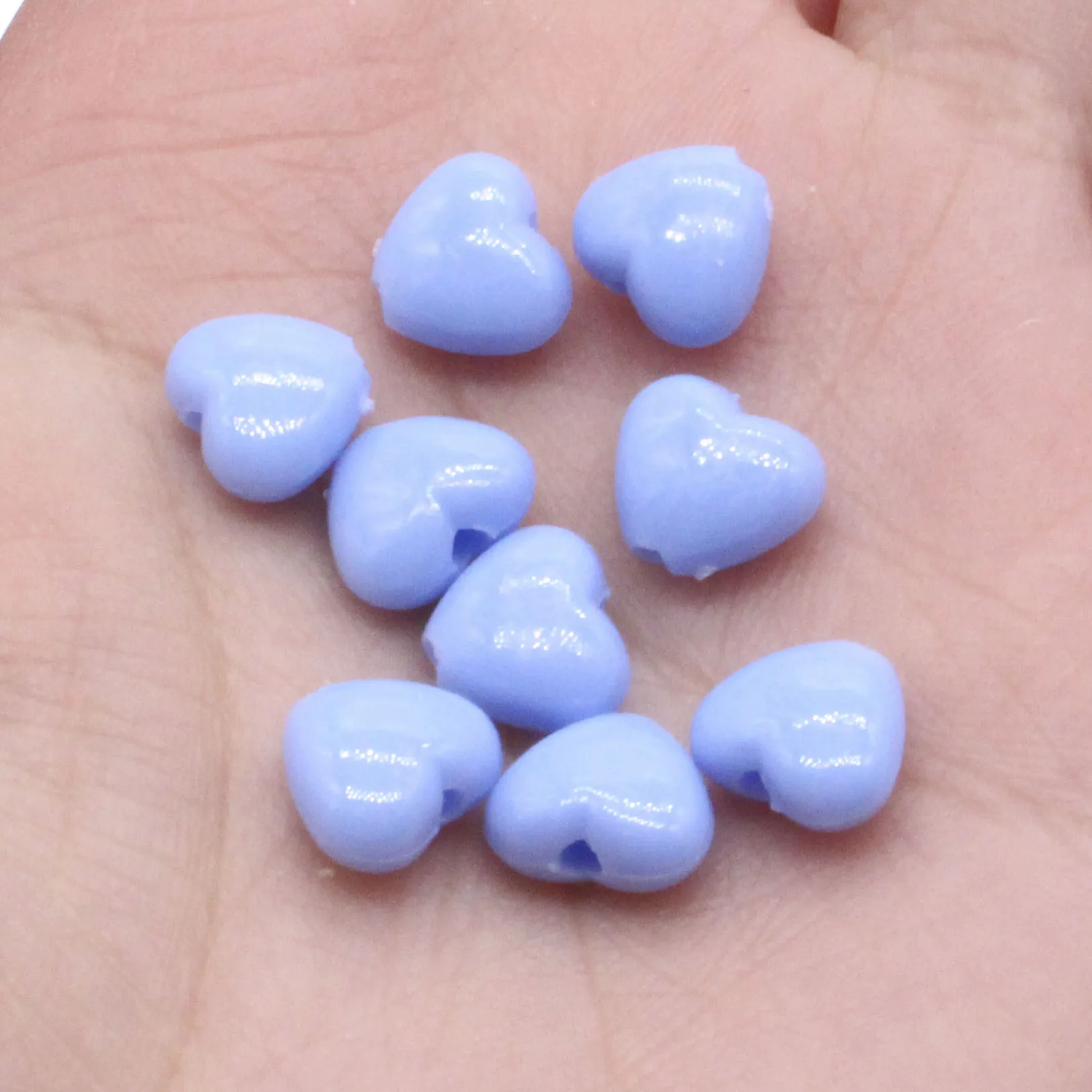 

CHONGAI 100 шт. акриловые Круглые бусины в форме сердца, аксессуары для ювелирных изделий ручной работы x 8 мм