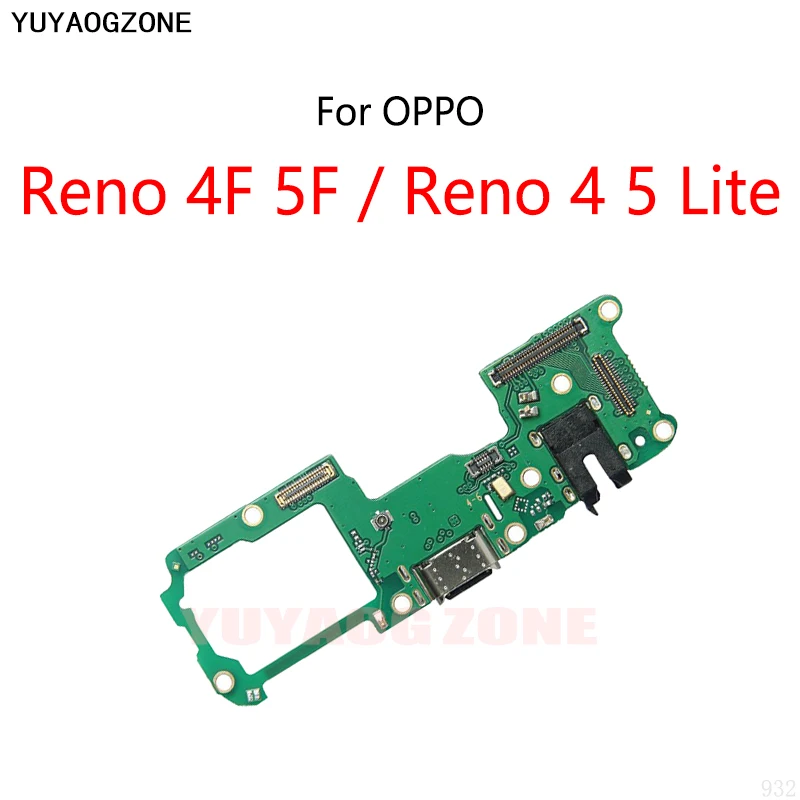

10PCS/Lot For OPPO Reno 4F 5F 4 5 Lite USB Charge Dock Port Socket Plug Connector Flex Cable Charging Board Module