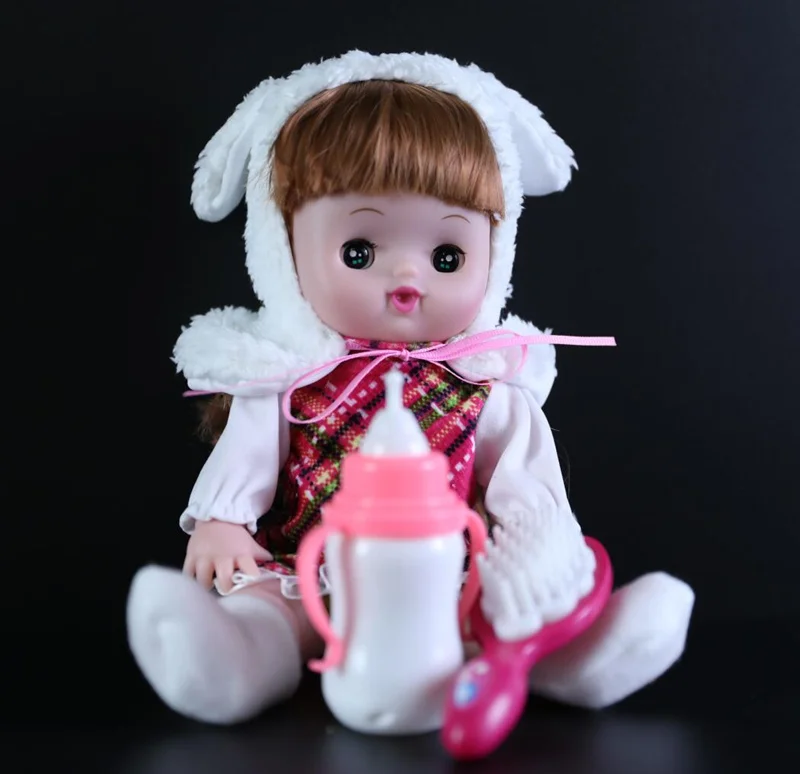 

[New] Cute 28cm electronic music sounding princess girl doll Reborn Baby Dolls Sing song newborn doll model Figures girl gift