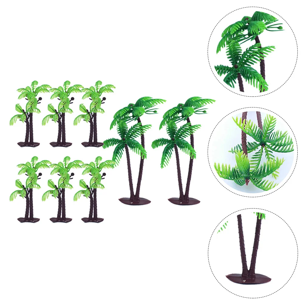 

Hawaii Cake Decor Birthday Toppers Dessert Insert Cards Creative Coconut Tree Artificiales Para