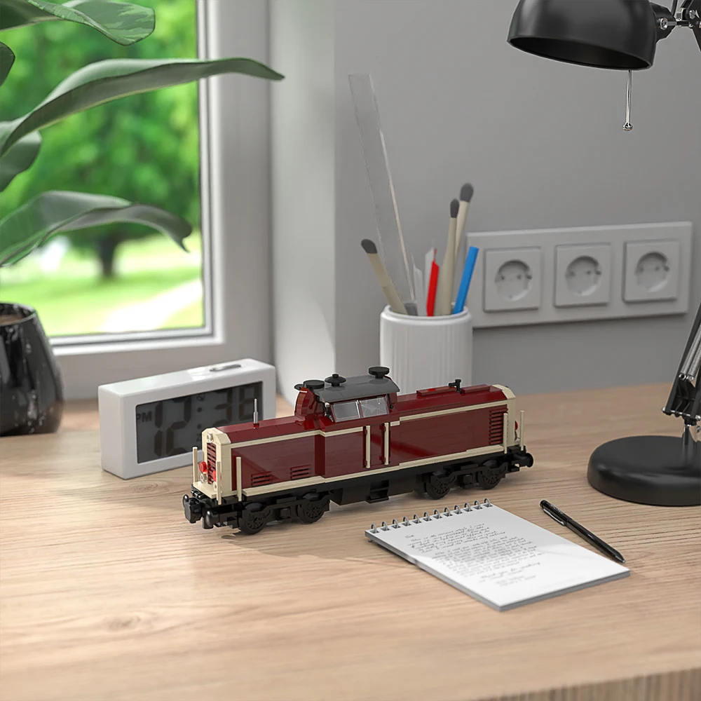 Город МОС технический Электрический поезд V100 немецкий грузовой локомотив трек