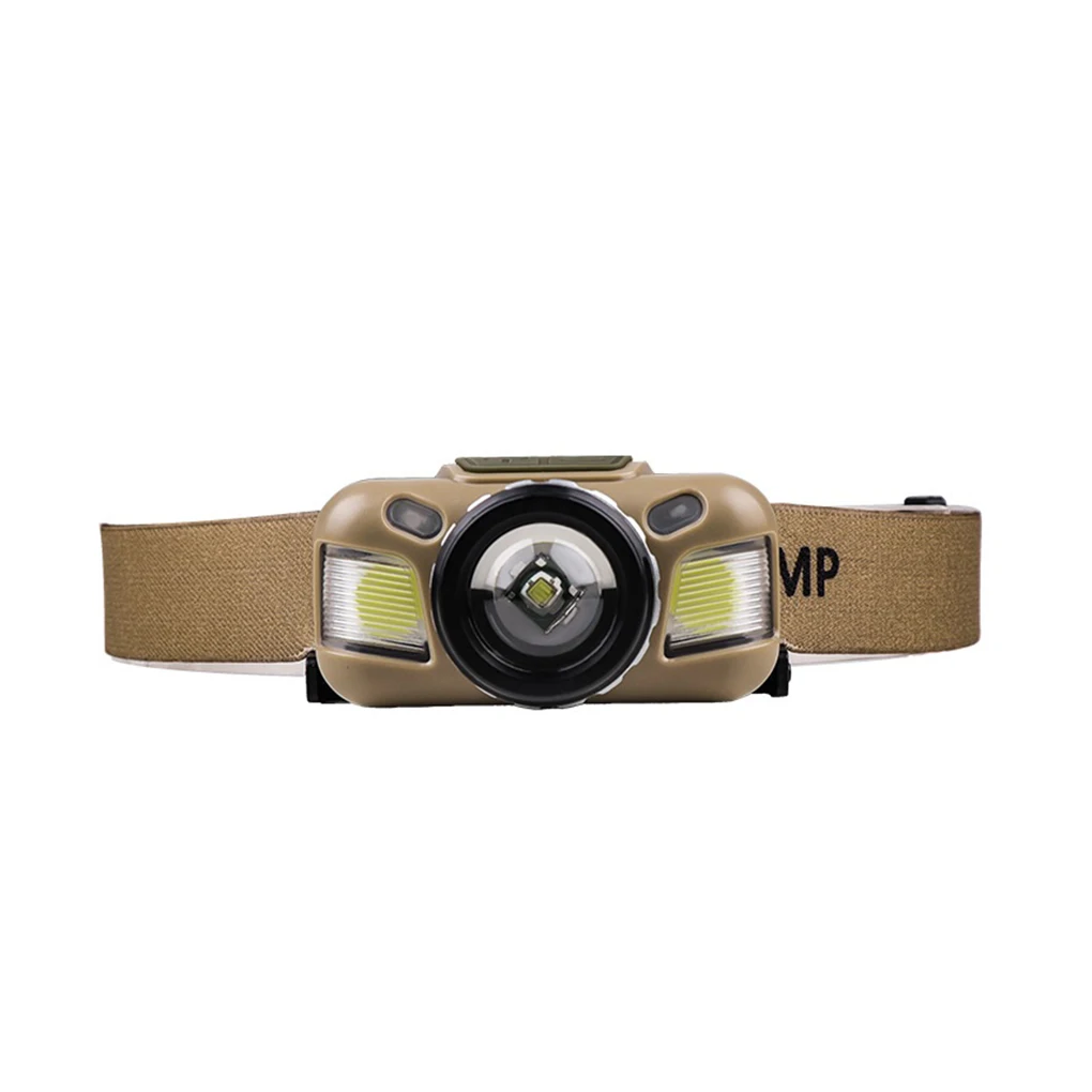 

Rechargeable Headlamp Portable IPX4 Waterproof Headlight 4 Modes Head Torch Night Outdoor Camping Lamp for Hiking Fixed Black