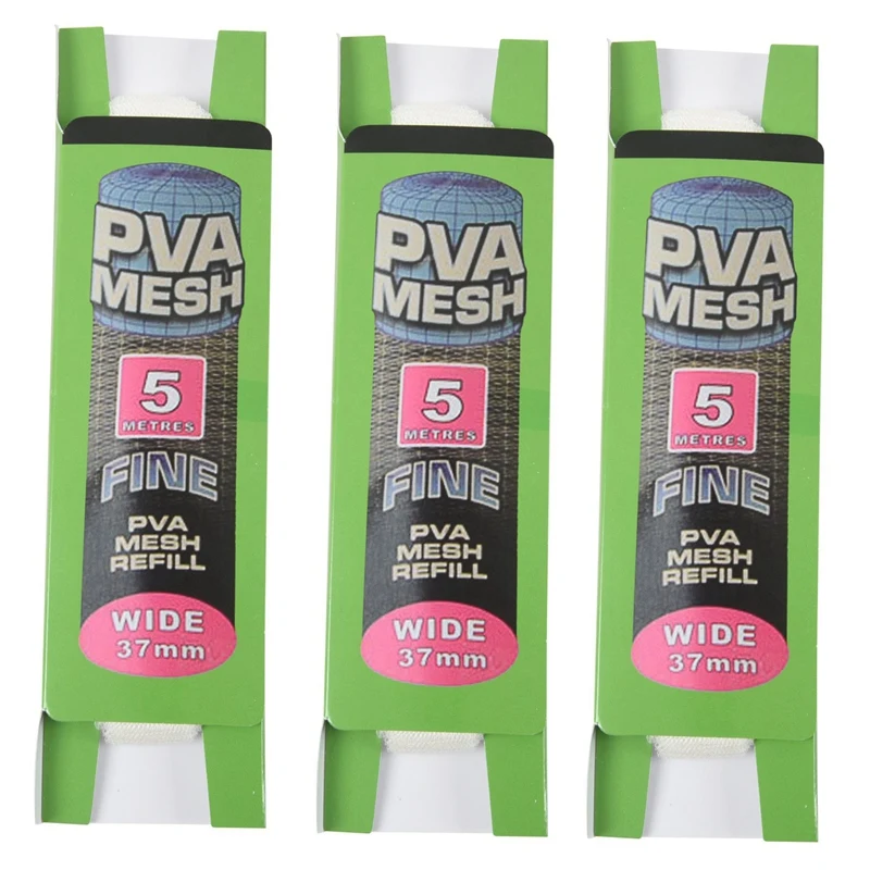 

3x5 м ПВА 37 мм широкая сетка для заправки карпа, рыболовные чулки, бойлеры, сумки для наживки