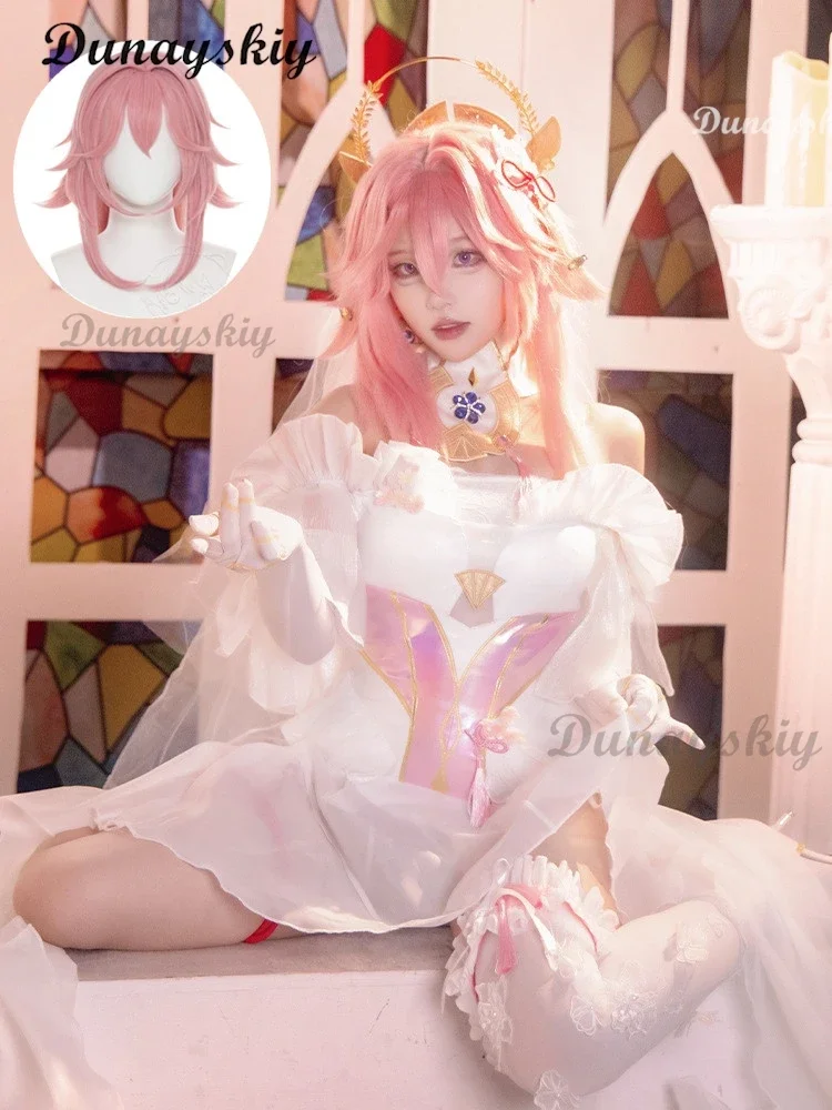 Yae Miko Косплей Костюм невесты игра Genshin impact DOKIDOKI-R белое Милое Свадебное Платье doujin