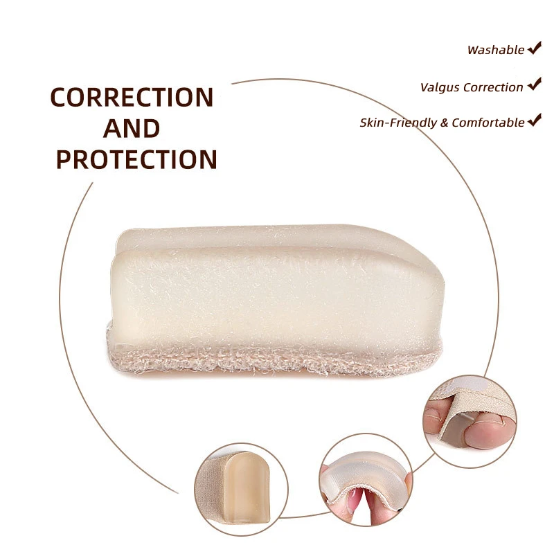 

3Pieces Silicone Gel Toe Wrap Straightener Bunions Foot Pain Relief Corrector Bandage Separators Orthosis Hallux Valgus Orthotic