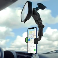 car rearview mirror mount bracket multifunctional mobile phone holder universal clip gps support for car cell phone holder