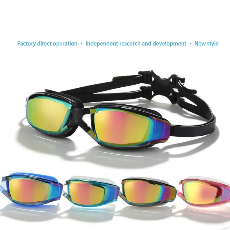 

Плавательные очки с защитой от запотевания, Профессиональные Водонепроницаемые очки с защитой от ультрафиолета, без пролива