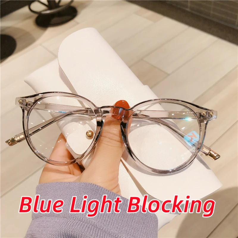 

Women Blue Light Blocking Glasses Vintage Unisex Round Frame Reading Glasses Optical Spectacle Eyeglass Eyewear