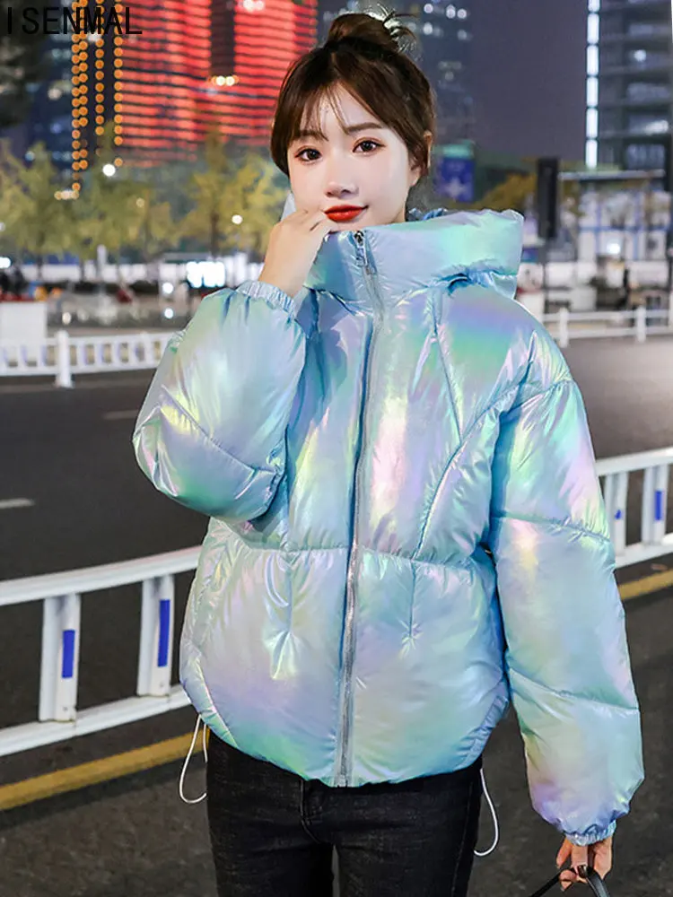 Korean Winter Warm Thick Coats Women Short Parkas High Street Fashion Cotton Padded Female Down Jacket Elegant Hooded Clothes
