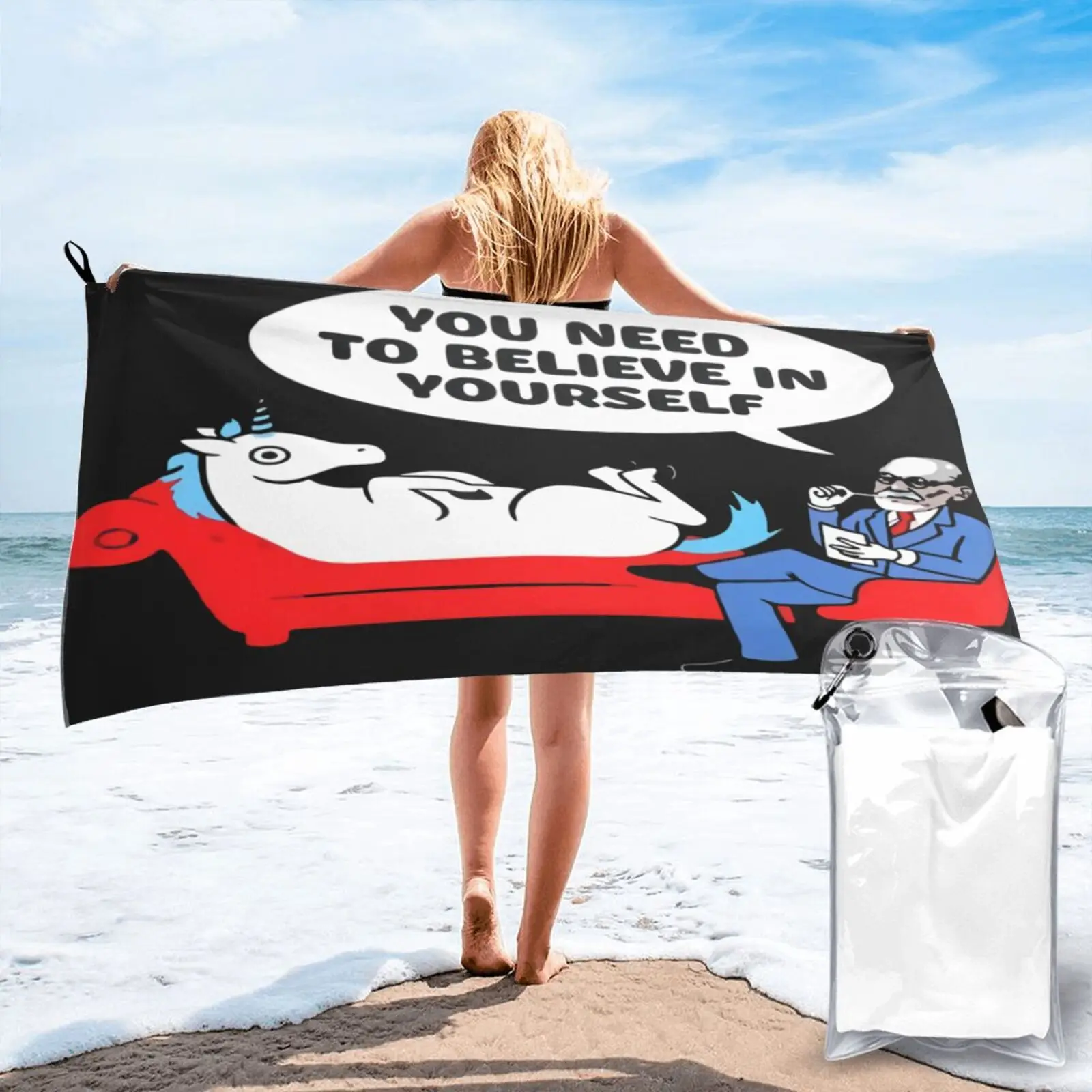 

You Must Believe In Yourself Unicorn Towel Beach Mat Microfiber Towel For Bath Sea Beach Towel Towel Beach Bath-House For Bath