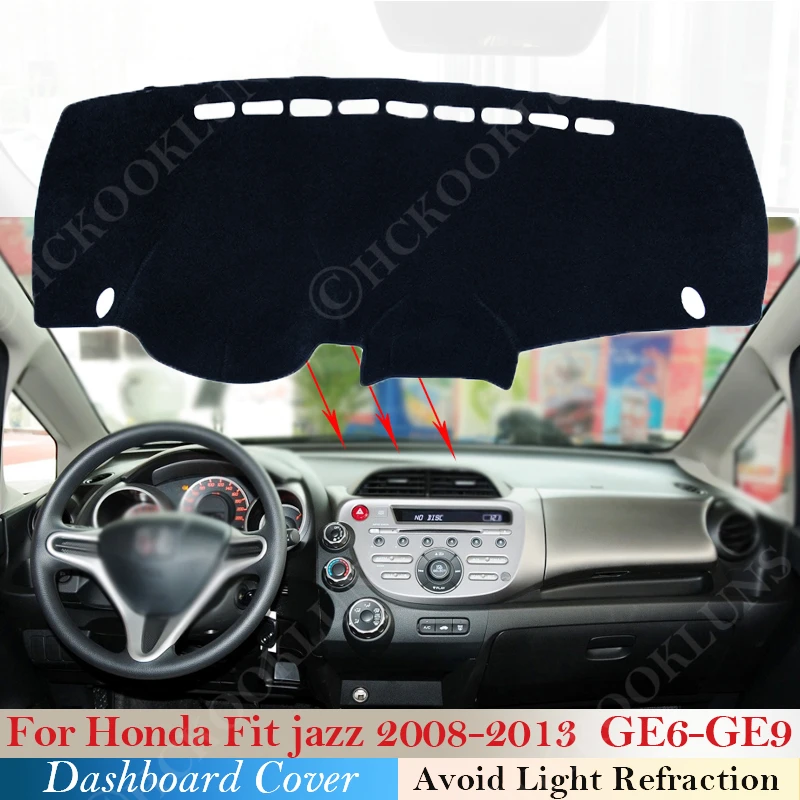 

Polyester for Honda Fit Jazz 2008~2013 Car Accessories Dash Board Sunshade Carpet GE6 GE7 GE8 GE9 Dashboard Cover Protective Pad