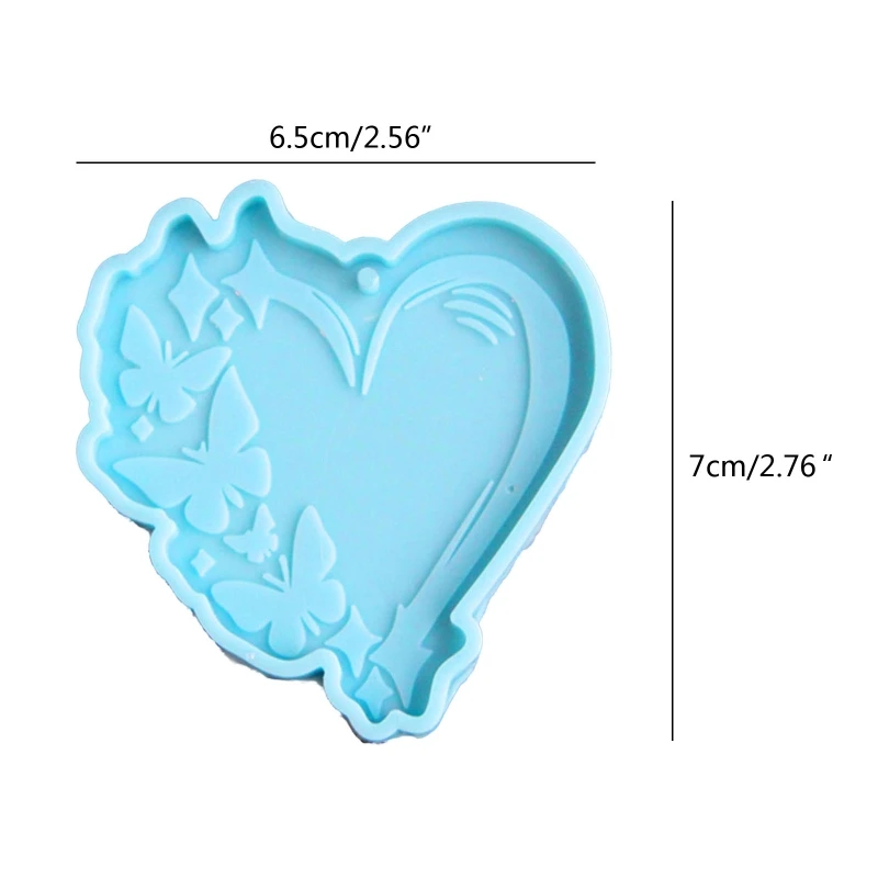Силиконовая смола для формы в форме сердца-бабочки брелок литья мыла форма