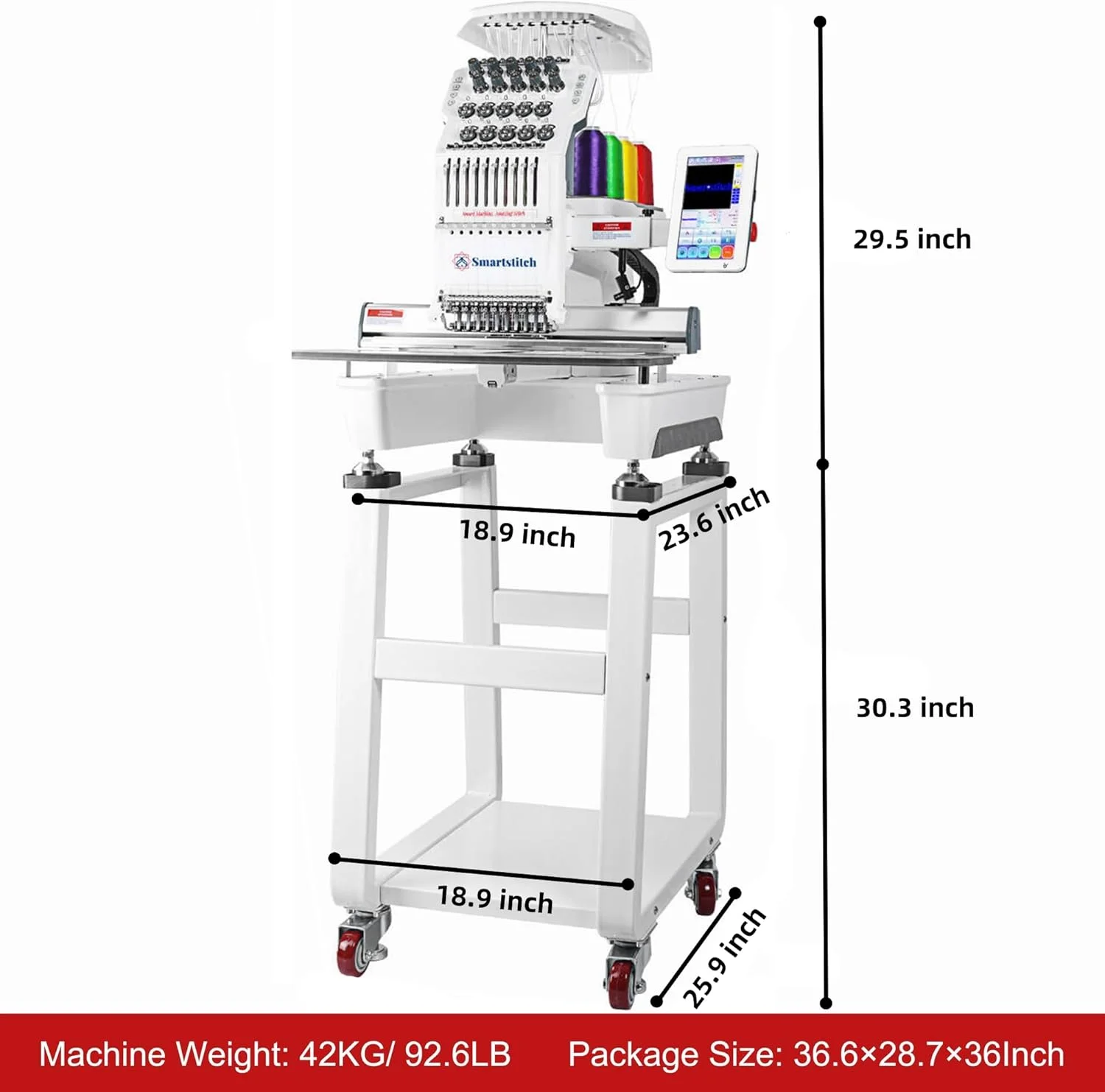 Фото Вышивальная машина Smartstitch S-1001 с 10 иглами, максимальной скоростью 1200 стежков в минуту, 7-дюймовым сенсорным экраном, НОВИНКА В ПРОДАЖЕ №3