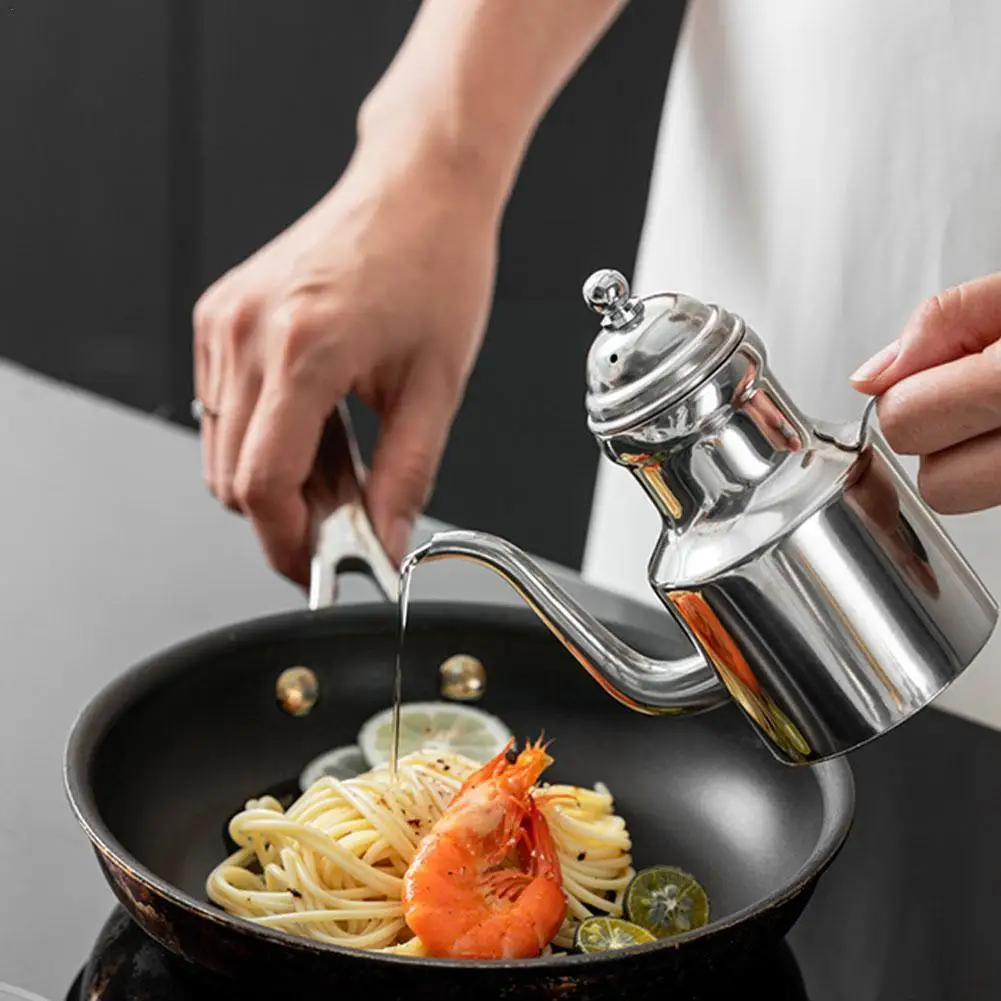 

304 Steel Oil Dispenser Vinegar Olive Oil Storage Container Container Condiment Kitchen Bottle Sauce Can Accessor M8e9