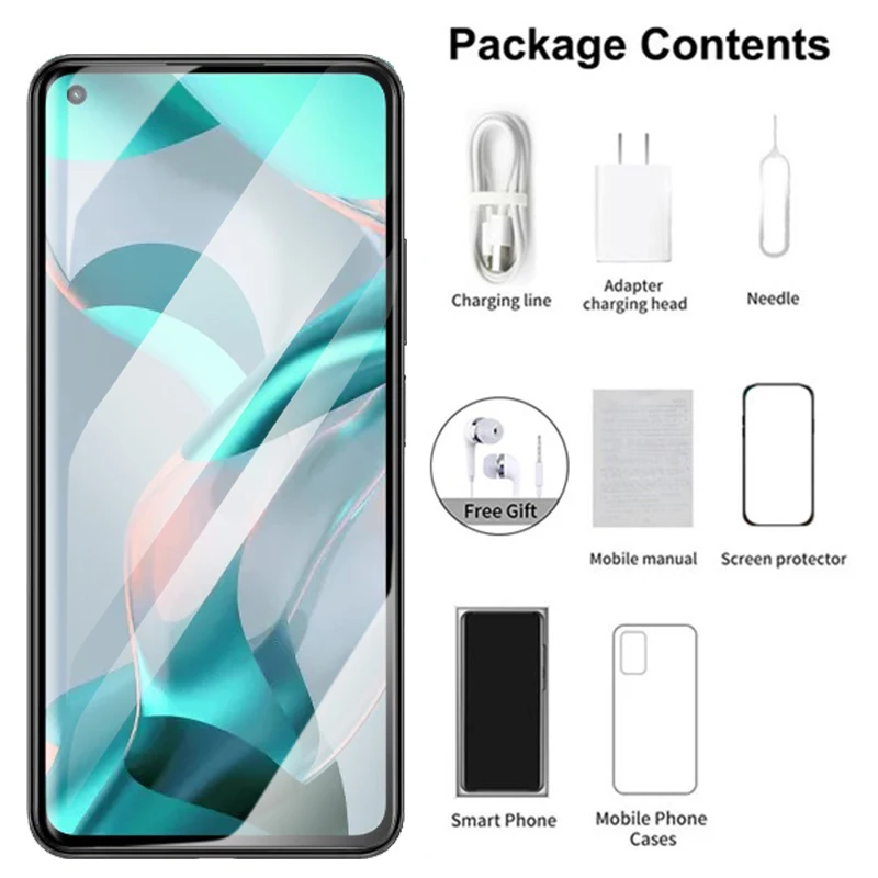 2022 new smartphone m11 lite android 10 mobile phone 12gb256gb 4g5g network cellphone 1632mp 5000mah phone smart phone free global shipping