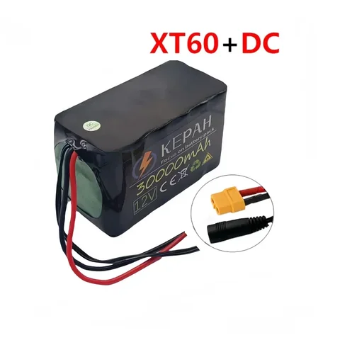 KEPAH 12В 30000 мАч литий-ионный аккумулятор 18650