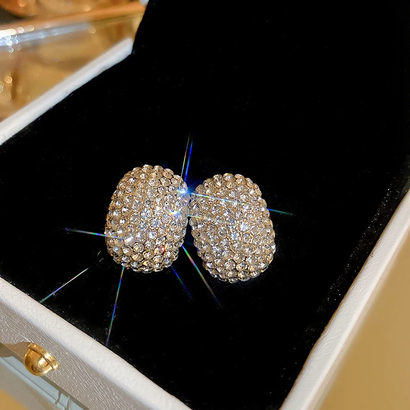 Серьги в виде гороха с бриллиантами дизайнерские роскошные высококачественные