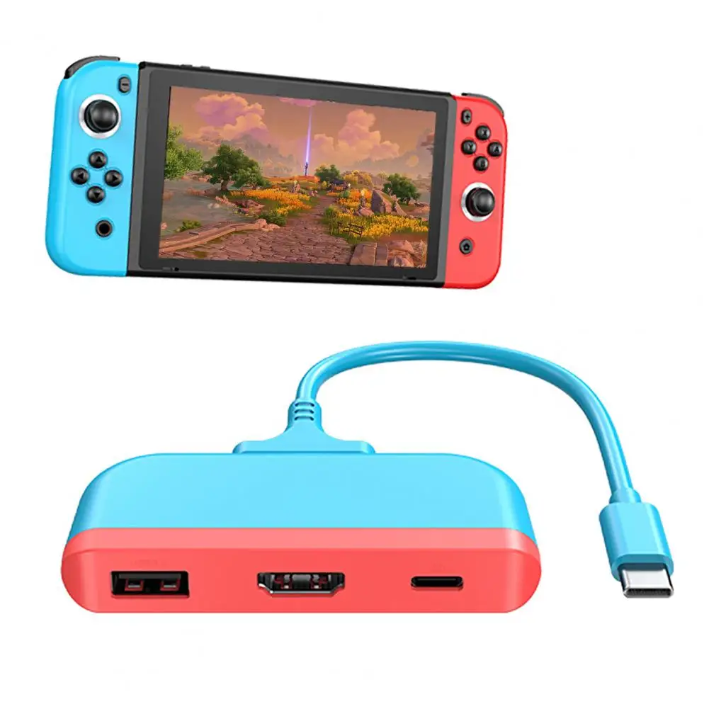 

Switch Dock Multi-port PD Charging Replacement USB-C to 4K HDMI-compatible USB 3.0 Switch TV Docking Station for Macbook Pro