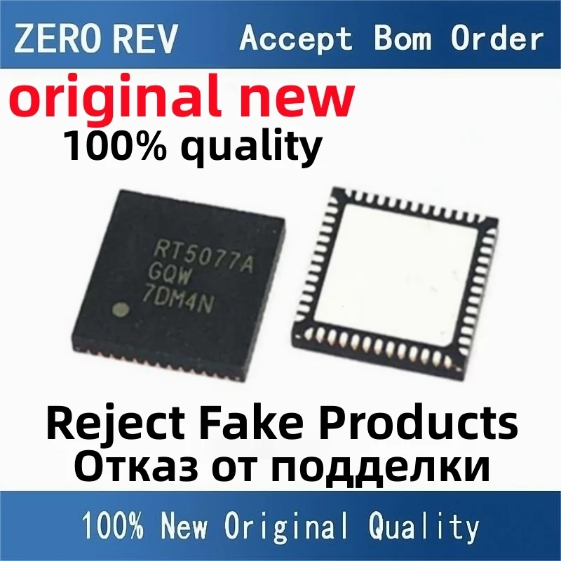

2-10Pcs 100% New free delivery RT5077AGQW RT5077A WQFN52 QFAN52 Voltage Regulator Brand new original Chips ic
