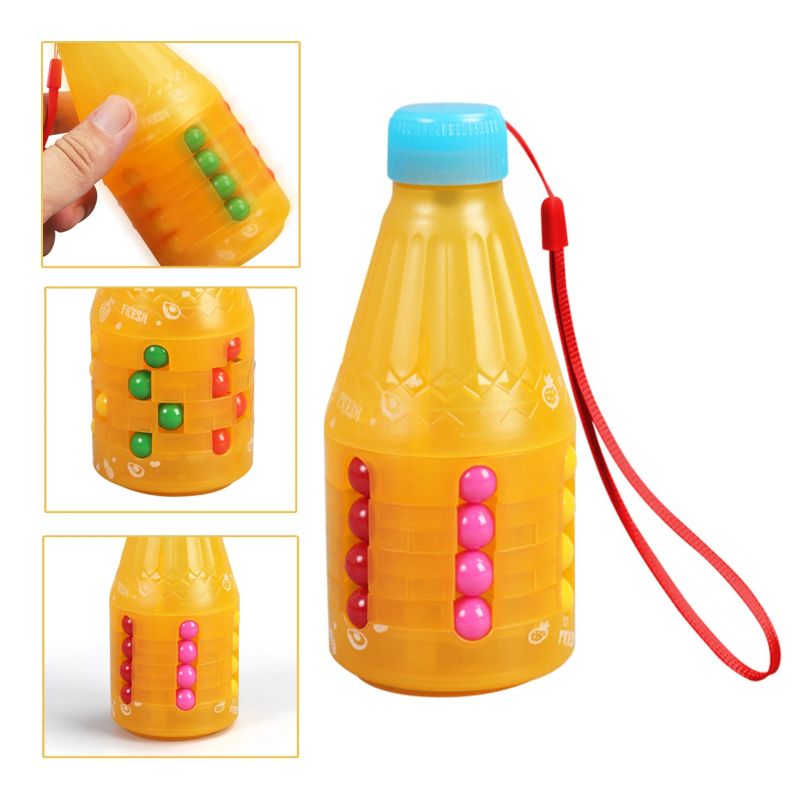 

3D Rotating Magic Bean Toy Bottle Shaped Gyroscope Puzzle Toy Educational Stress Relieve Fingertip Toys Rotating Magic NEW