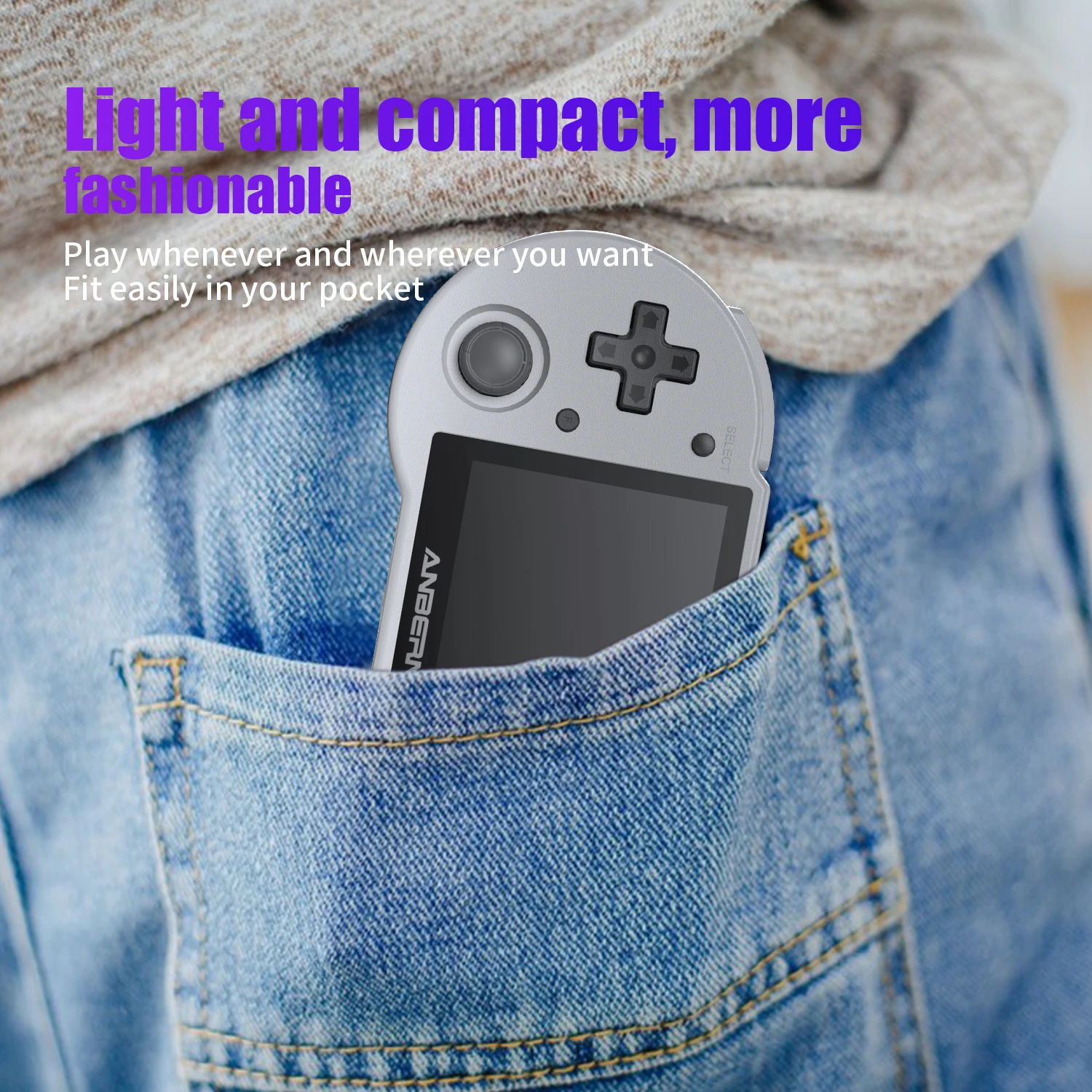 ANBERNIC New RG353P Handheld Game Console 3.5 Inch Multi-touch Screen Android Linux System HDMI-compatible Player 64G 4400 Games