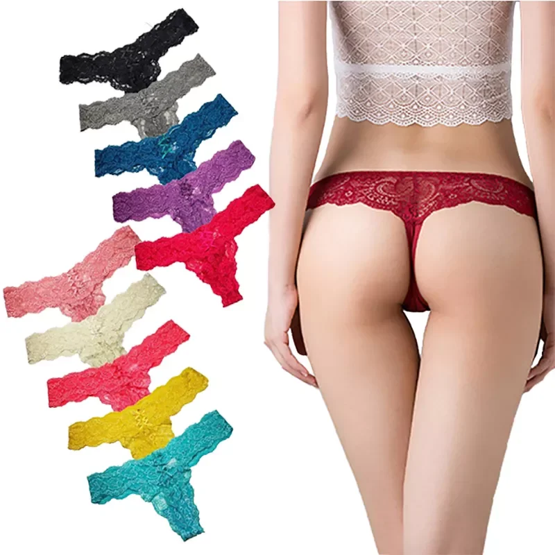 

Lace G-String Underwear Panties Women Black T-back Briefs Lingerie Knickers G String Thongs