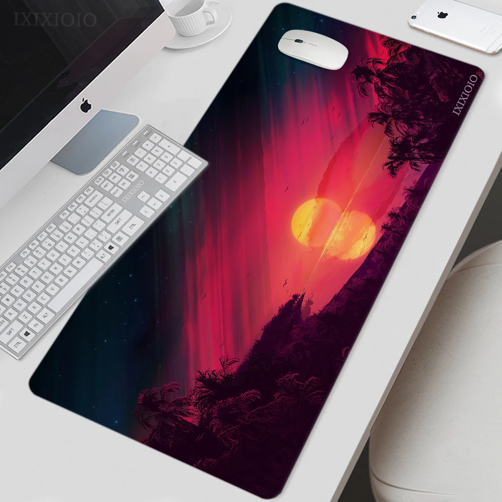 

Mouse Pad Gaming Sunset Tree Scenery XL New Home Custom HD Mousepad XXL keyboard pad MousePads Soft Non-Slip Carpet Table Mat