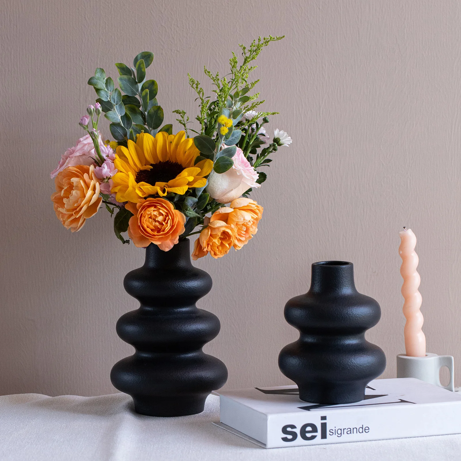 S/L круглая ваза стандартная форма для вазы гипсовая смолы