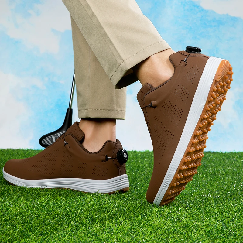 Golf Shoes for Men, Comfortable Golf Shoes for Outdoor Fitness, Anti Slip Golf Shoes for Women, Fast Lace Up Walking Golf Shoes
