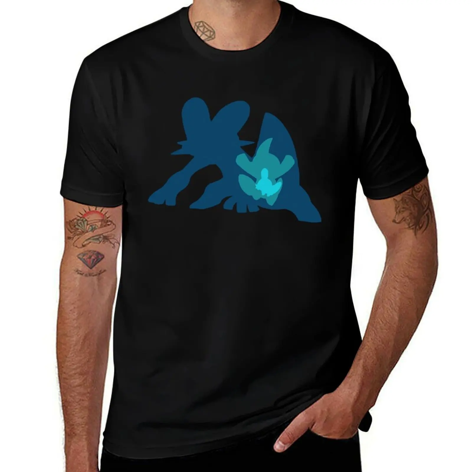 Фото Футболка Mudkip Marshtomp Swampert Evolution Art Essential, быстросохнущая легкая спортивная футболка №1