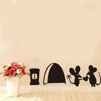 room bedroom decoration self adhesive for living room home decoration wall decals nursery sticker mouse wall stickers