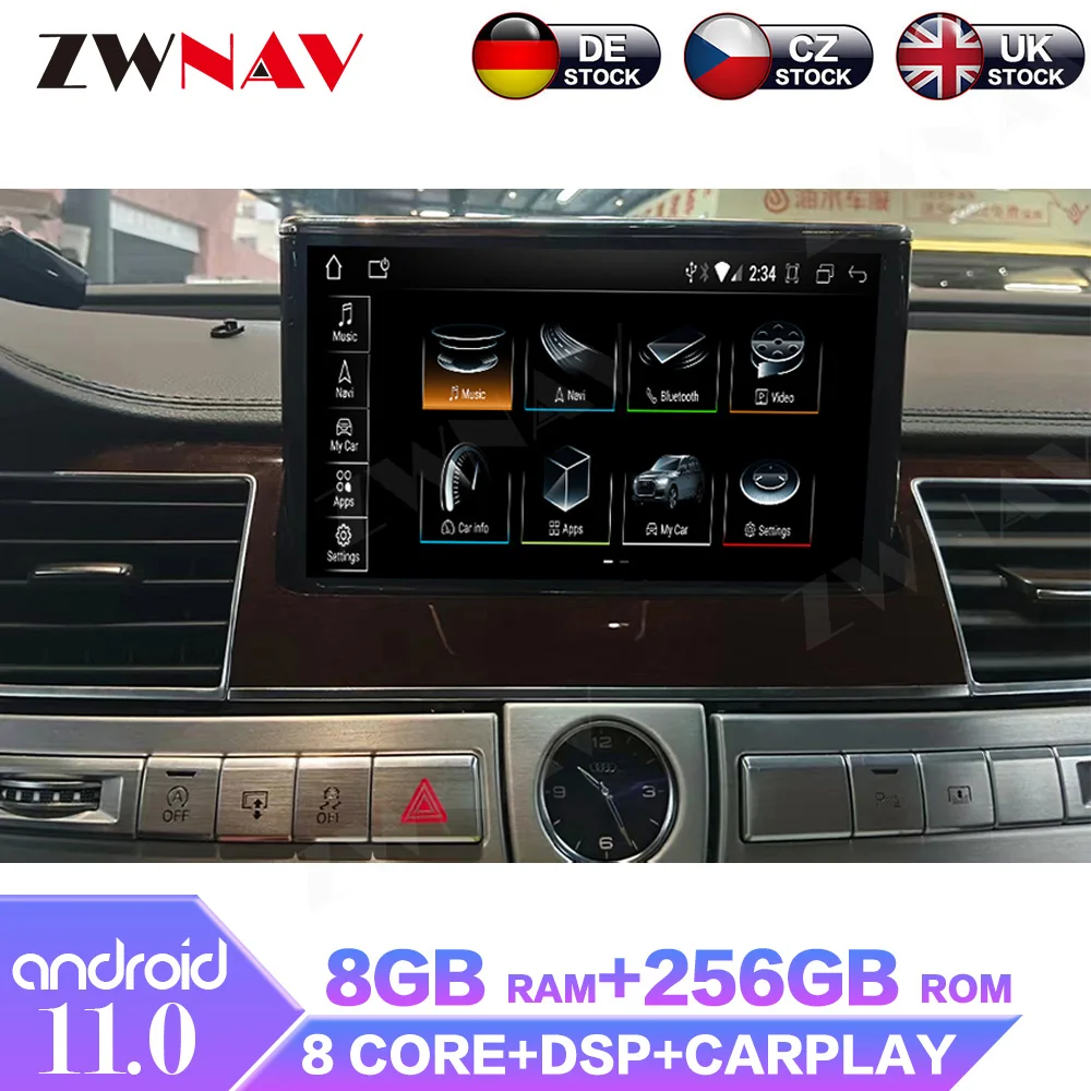

Android 11 Car Radio DVD Player For Audi A8 A8L 2004 - 2011 Car Multimedia Video Stereo GPS Navigation 2Din Head Unit Carplay