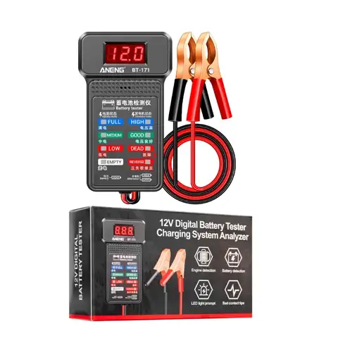 Digital universal automobile diagnostic device for the battery of the motorcycle tester generator 12 in direct delivery