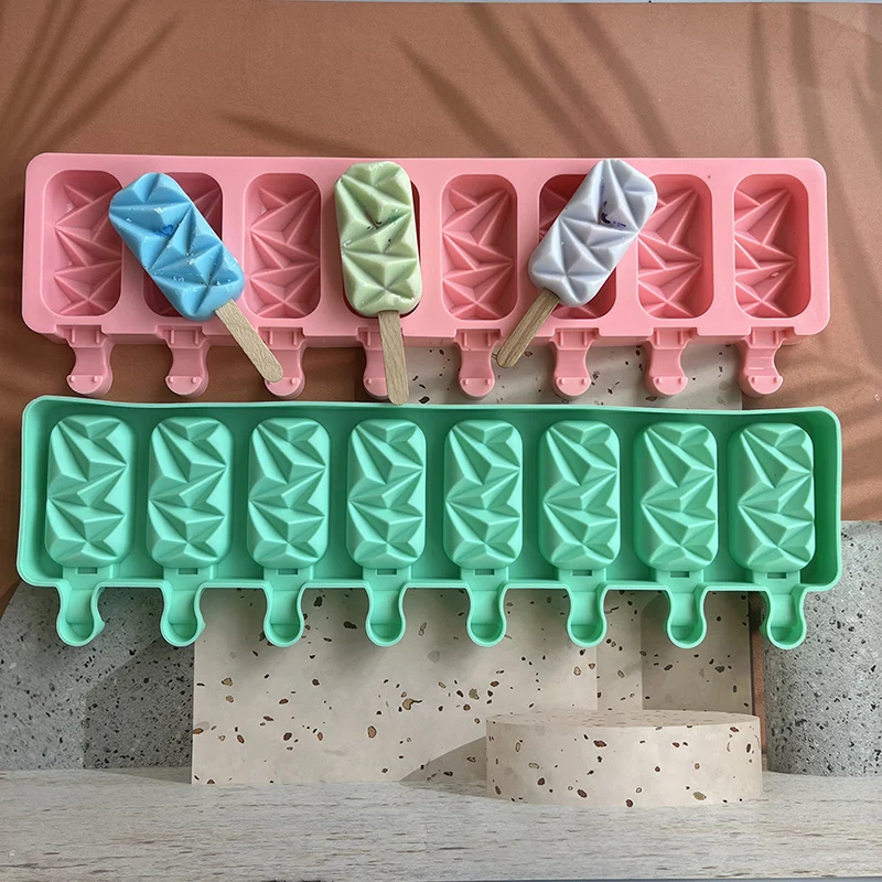 

8 алмазных силиконовых гелевых форм для мороженого, производитель украшений для тортов, инструменты для выпечки, форма для мороженого