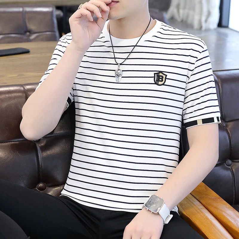 

Summer New Fashion T-Shirt Mens Men's Clothing Shrot Sleeves 2022 Male Cotton Hombre Masculino Business Casual MOOWNUC