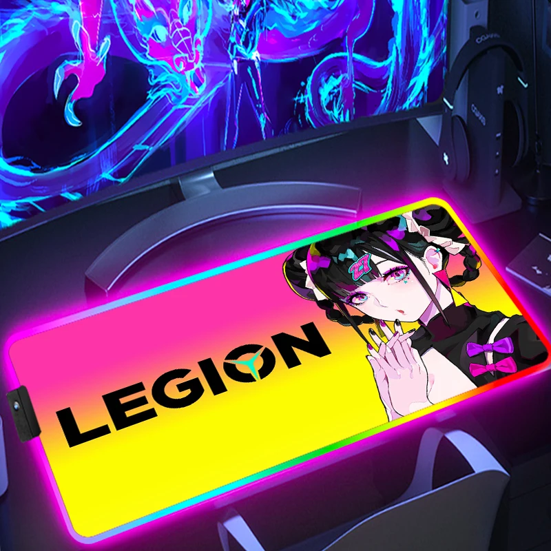 

Большой коврик для мыши Lenovo RGB с подсветкой, Игровая клавиатура Xxl, коврик для шкафа, настольные аксессуары, игровой коврик для мыши, коврики ...