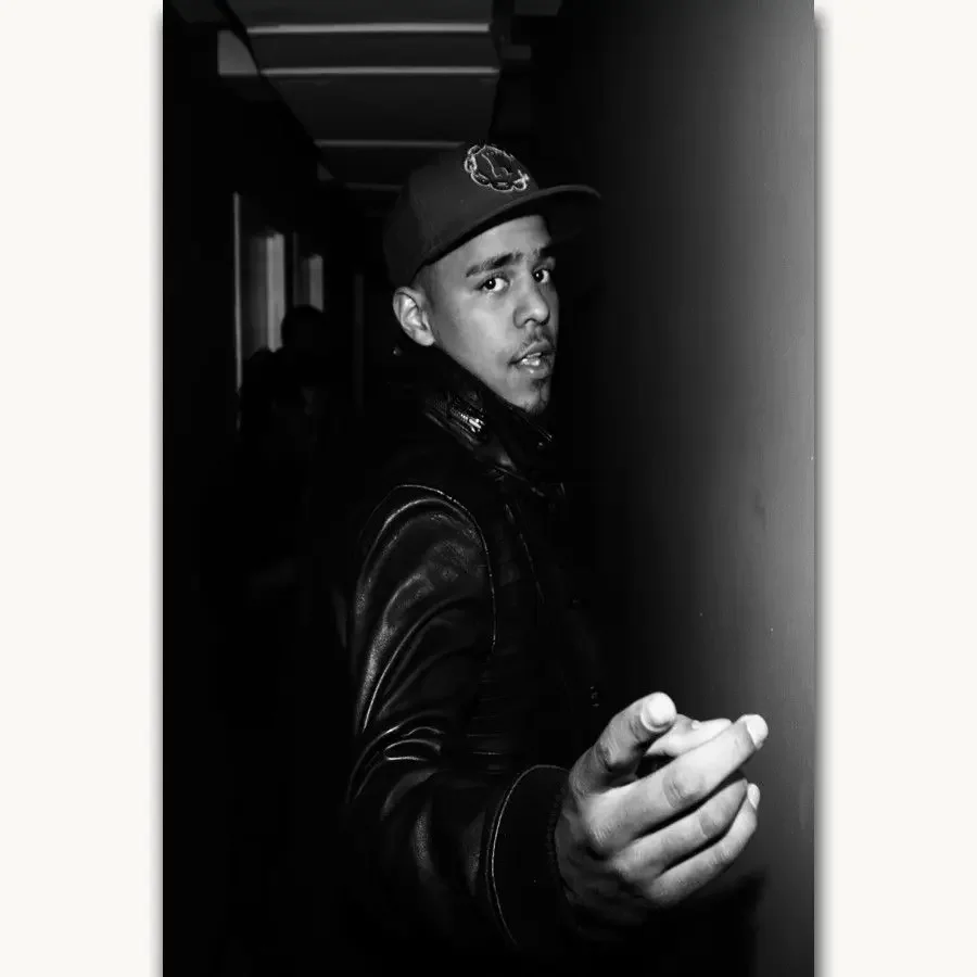 Горячая Jermaine Lamar J. Cole Rap Music Star-Silk Art Poster Wall Sicker Decoration Gift