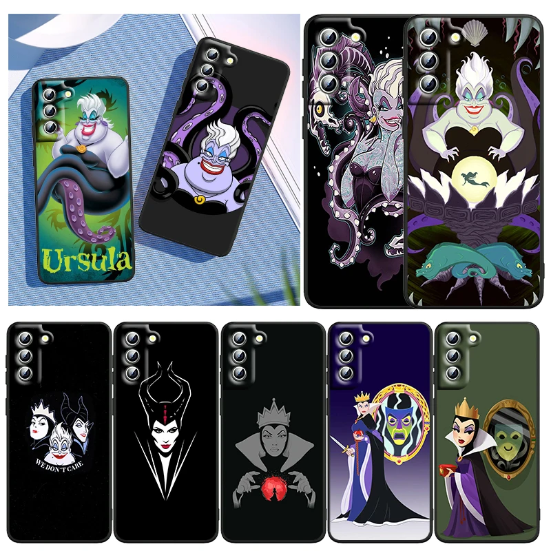 

Phone Case For Samsung S22 S21 S20 FE Ultra Pro Lite S10 5G S10E S9 S8 S7 Plus Edge Maleficent Usula Disney Black Cover