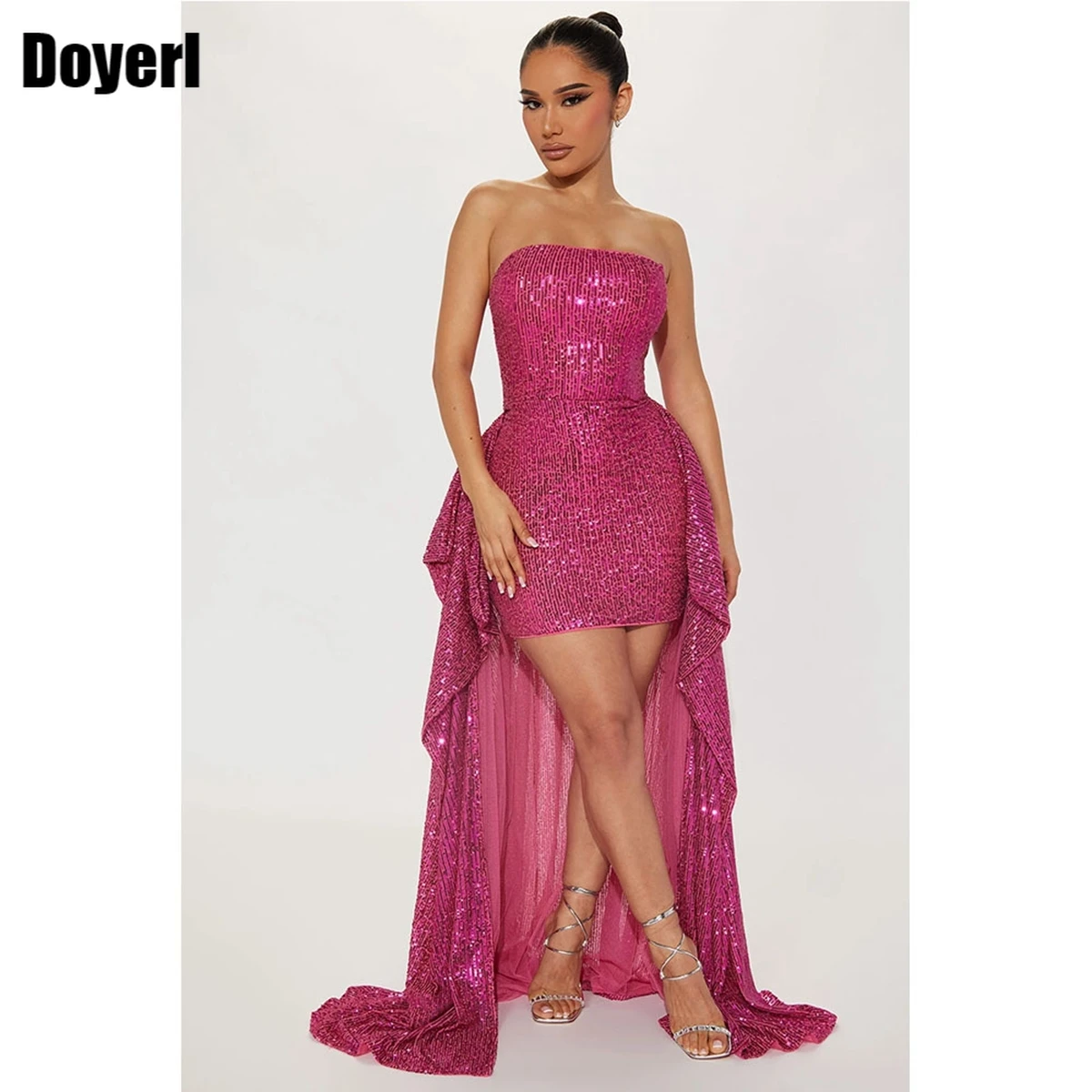 

Блестящие вечерние платья с блестками для женщин, новинка 2023, элегантное облегающее платье-макси без бретелек, блестящее длинное платье для выпускного вечера и дня рождения