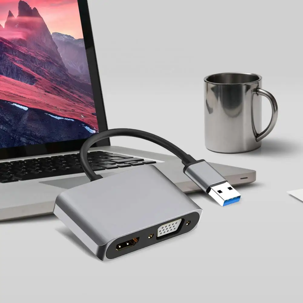 

Видеоконвертер VGA 1080P с USB на HDMI-совместимый, компактный износостойкий