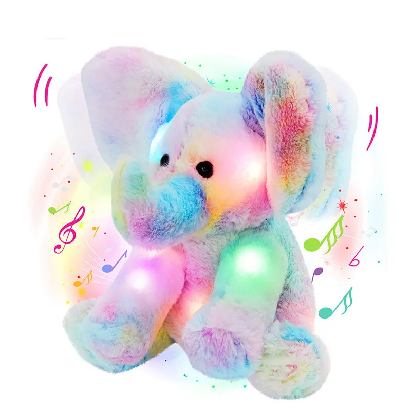 

New Ears Move Music Baby Animal Hide And Seek Cat Soothing Doll Elephant Plush Toy Kids Birthday Gifts Pet Elephant Electric Toy