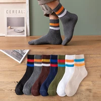 10 pair cotton mens socks autumn and winter thick towel bottom sports socks harajuku striped tube casual man socks