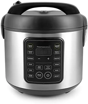 

ARC-994SB Rice & Grain Cooker Slow Cook, Steam, Oatmeal, Risotto, 8-cup cooked/4-cup uncooked/2Qt, Stainless Steel